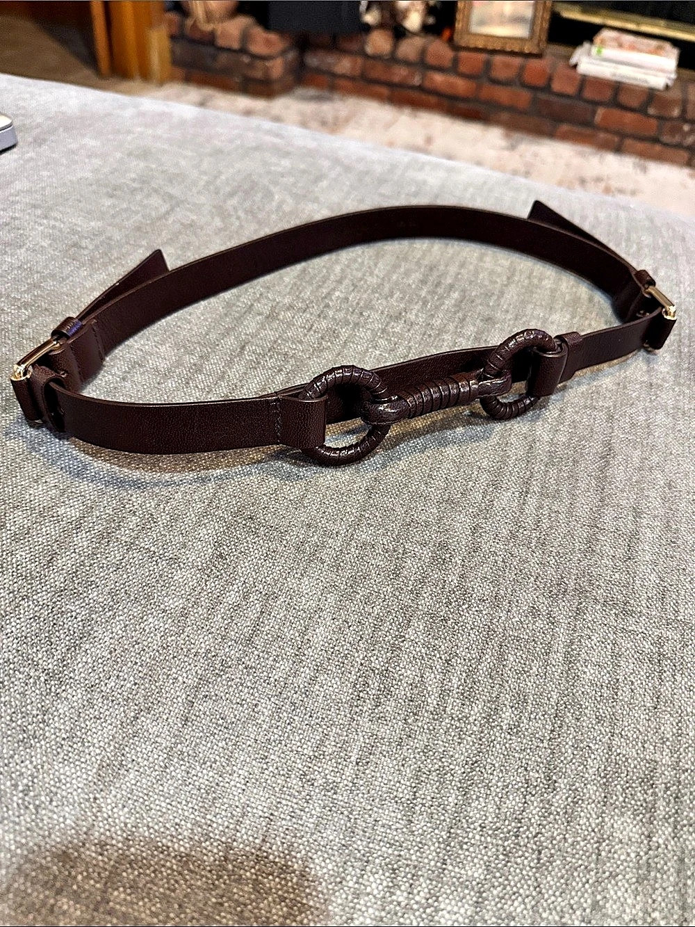 Brown Leather-Look Belt